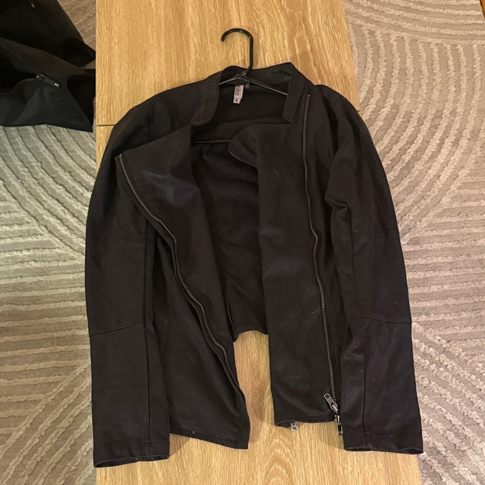 Millau Black Asymmetrical Zip Bomber Jacket